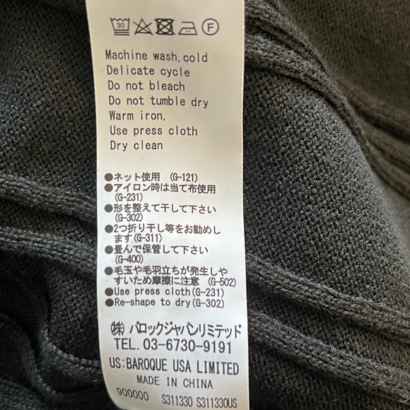 Japanese Brand Azul by Moussy Black Oversized V-Neck Sweater - Picture 8 of 13